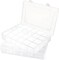 2 Pcs Large 24 Grids Plastic Organizer Box, Grids Clear Plastic Organizer Box, for Kitchen Storage, Party and Travel